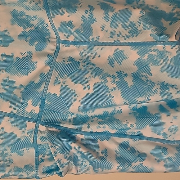 ACX LEGGINGS, workout, gym, active wear, blue on white, high waisted, LG, - Picture 5 of 7